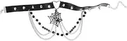 [OATIPHO] Spooky Gothic Necklace Spider Web Choker for Women Halloween Gothic Jewelry