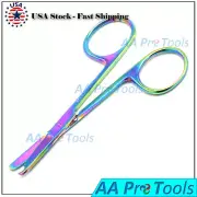Spencer Stitch Suture Scissors 4.5" Titanium Multi-Color Surgical Veterinary