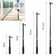 Aluminum Alloy Telescopic Selfie Poles Sports Camera Selfie Stick Vlog Mount