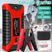 99800mAh 12V Car Jump Starter Pack Booster Charger Battery Power Bank Portable