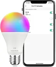 UanTii Smart Light Bulb Tuya WiFi Wireless Remote Control LED Light Bulb 15W App and Voice Remote Control (1)
