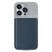 T43 Battery Case for iPhone 14 Pro Max 6800mAh Backup Power Bank Protective Charging Case - Blue