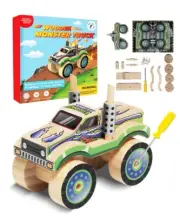 Little Jupiter DIY Wooden Monster Truck (Design 2) with Stickers