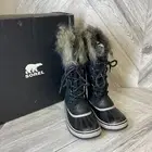 Sorel Womens Black Quarry Joan Of Arctic Nl 3481-010 Waterproof Winter Boots 6