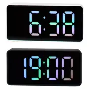 Clock Snooze Alarm Digital Timer Large Led Display Date Temperature Mute-