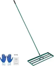 VEVOR Lawn Leveling Rake, 36"x10" Level Lawn Tool, Heavy-Duty Lawn Leveler with 78" Steel Extended Handle, Yard Leveling Rake Suit for Garden, Golf Lawn, Farm