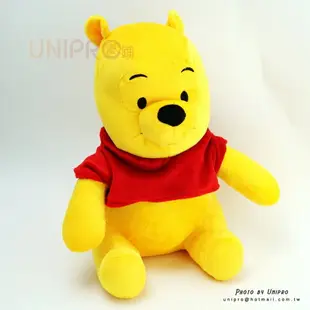 【UNIPRO】迪士尼 小熊維尼 Winnie the Pooh 經典 坐姿 31公分 維尼 絨毛玩偶 娃娃