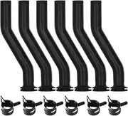 (6-pack) Calvana 596163 Rubber Vacuum Hose with 6 clamps, 3" Tractor Vacuum Pump Hoses, Compatible with Briggs & Stratton,John Deere Lawnmower Engine Parts, 797408, 593998,Black