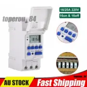 Digital LCD Power Programmable DIN Rail Timer Time Switch Relay AC 220V -240V