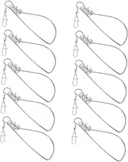 Toyvian 10pcs Lure Stainless Steel Fish Buckle Fishing Snap Swivels Portable Fishing Equipment Durable Locks for Sea Freshwater