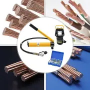 20 Ton Hydraulic Crimper Crimping Tool Dies Cable Wire Hose Lug Terminal + Pump