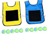 CLISPEED 1 Set Sticky Vest Interactive Sticky Ball Catch Vest Soft Bouncing Sticky Ball Throwing Game for Board Games Play Throwing