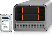SJRC Mini PC NAS Core i3 N305, Octa Core 2 Bay Network Storage Server, 3-in-1 Micro Computer, Dual i226V 2.5GbE LAN, Soft Router, SPK/MIC, 16GB DDR5 RAM 512GB M.2 NVME SSD+4TB HDD