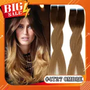 CLEARANCE 100% Remy Human Hair Tape In Extensions Skin Weft Full Head White 22"