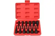 12Pc Magnetic Nut Driver Set Metric & Imperial Socket Drill Bit Adaptor 1/4" Hex