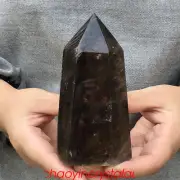 0.92LB Natural Smokey Citrine Quartz Obelisk Quartz Crystal Point Wand XA2957