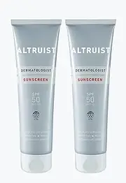 ALTRUIST. Dermatologist Sunscreen SPF 50 – Superior 5-star UVA protection by Dr Andrew Birnie, suitable for sensitive skin - 2 Count (Pack of 1)