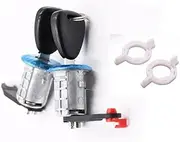 VMDWAQ Fit for Renault Master MK2 1998-2009 7701470944 7701470945 Door Lock Front Left Right Car Door Lock Barrel Cylinder with 2 Keys