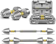 Adjustable Dumbbell Set - 44/66/88 LBS Weights Set, Dumbbell Barbell 3 in 1, Ste
