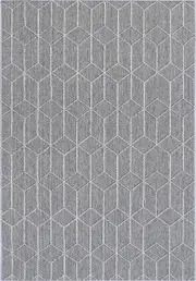 Lata Sikua Geometric Grey Flatweave Rug