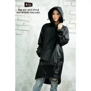 現貨 日本 KIU RAIN ZIP UP K116-900 男女用 風衣式空氣感雨衣 防水大衣 雨衣 日本雨衣 (黑)