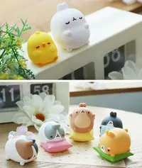 在飛比找Yahoo!奇摩拍賣優惠-現貨 韓國Molang兔子小雞起居系列 可愛萌物公仔手辦食玩