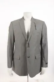 Saddlebred Mens Suit Jacket Sport Coat Blazer Sz US 42R Grey Gray NWT