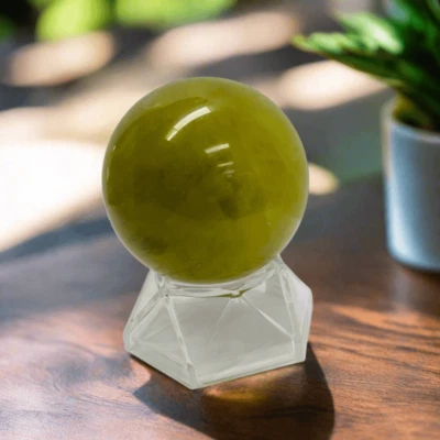 Natural Citrine Sphere Crystal of Abundance 237 grams