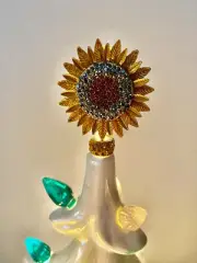 Ceramic Christmas Tree Custom Topper Sunflower Summer