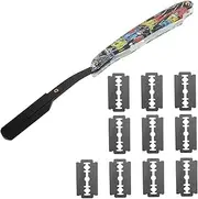 VINTORKY Manual Razor Stainless Steel Blade for Women Men Classic Shaving Eyebrow Trimming Hair Cutting