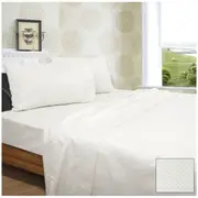 Ramesses 1350 Thread Count Diamond Check Cotton Sateen King Sheet Set White
