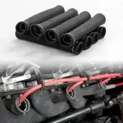 8X Black 2500° Spark Plug Wire Boots Heat Shield Protector Sleeve Cover Replace (for: Honda)