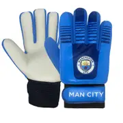 Manchester City FC Manchester City Boys Gloves Goalie Goalkeeper Kids Youths OFFICIAL Football Gift Blue Boys: 5-10yrs