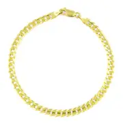 10K Yellow Gold 5.5mm Cuban Curb Chain Italian Link Mens Bracelet Lobster 8"