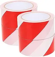 Amosfun 4 Rolls Pe Barricade Tape Safety Caution Tape Stripes for Construction Sites Events and Marking Tear Resistant Easy Clean Removal