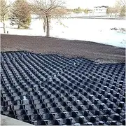 2" Thick Ground Grid Mesh for Slope/Embankment, Pea Gravel Grid Soil Stabilizer Grid, Gravel Ground Grid for Driveway Landscaping Parking Lots Garden,Yard(3x8m/10x26ft)