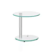 Coffee Table | Oval Tempered Glass (Great For Bedside Too)