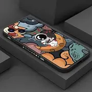 Cute Cartoon Planet Astronaut Silicon Case for iPhone 14 13 12 11 Pro Max 12 Mini XS XR X 8 7 Plus Soft Bumper Shockproof Cover,YL,for iPhone 11Pro MAX