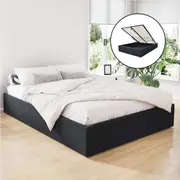 Artiss Bed Frame King Queen Double King Single Size Bed Base Gas Lift TOKI - Charcoal / Double