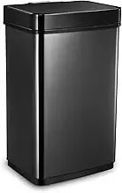 Maxkon 60L Motion Sensor Rubbish Bin Stainless Steel Kitchen Bin Automatic Trash Can Touch-Free Garbage Black