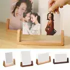 Acrylic Photo Frame U Shape Photo Protection Office Decor Wood Pictures Frame