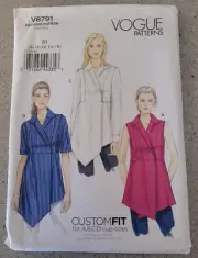 Vogue Patterns V8791 Misses Top and Tunic, Size B5 (8-10-12-14-16) UNCUT