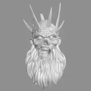Undead zombie king custom head for Mythic Legions & other action figures