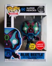 Funko Pop DC Super Heroes BLUE BEETLE #410 (Gamestop Exclusive, GITD, VHTF!)