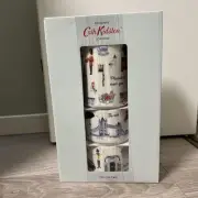 m729 CathKidston London Icon Tea Set Teapot Cup OffWhite New Unused