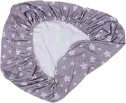 ERINGOGO Changing Pad Covers Baby Changing Table Cover Stretchy Reusable Grey Stars Safe Materials Fit Standard Sizes