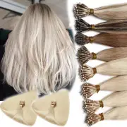 AU CLEARANCE Nano Ring Tip Real Remy Human Hair Extensions Thick Micro Loop Bead