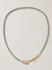 [Marla Aaron] Marla Aaron - Mama Talking Chain + Babylock Sterling Silver And 14-karat Gold Necklace - One size One size Gold
