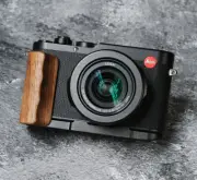 Ebony Walnut Wood Handle Grip Holder Alloy Base For Leica D-LUX8 LUX8 Camera