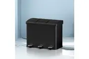 Cefito Pedal Bins Rubbish Bin Triple Compartments Waste Recycle Dustbins 45L